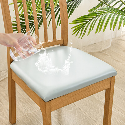 Veekindel Jacquard PU-nahast tool istmepadja kate Söögitoa polster määrdumisvastane ilma seljatoe mööblikaitseta