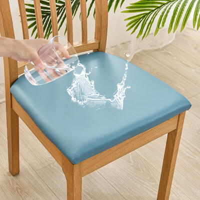 Veekindel Jacquard PU-nahast tool istmepadja kate Söögitoa polster määrdumisvastane ilma seljatoe mööblikaitseta