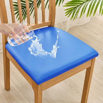 Veekindel Jacquard PU-nahast tool istmepadja kate Söögitoa polster määrdumisvastane ilma seljatoe mööblikaitseta