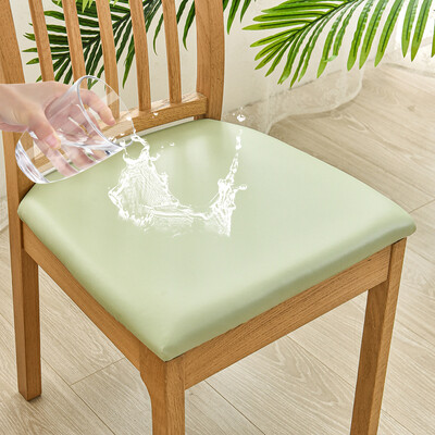 Veekindel Jacquard PU-nahast tool istmepadja kate Söögitoa polster määrdumisvastane ilma seljatoe mööblikaitseta