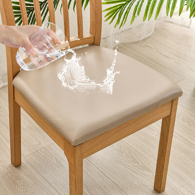 Veekindel Jacquard PU-nahast tool istmepadja kate Söögitoa polster määrdumisvastane ilma seljatoe mööblikaitseta