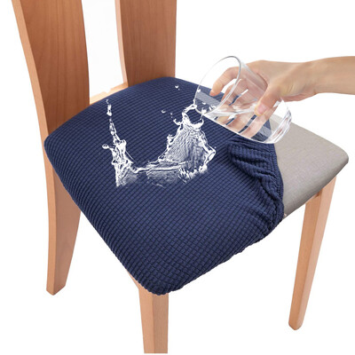 Veekindel Jacquard PU-nahast tool istmepadja kate Söögitoa polster määrdumisvastane ilma seljatoe mööblikaitseta