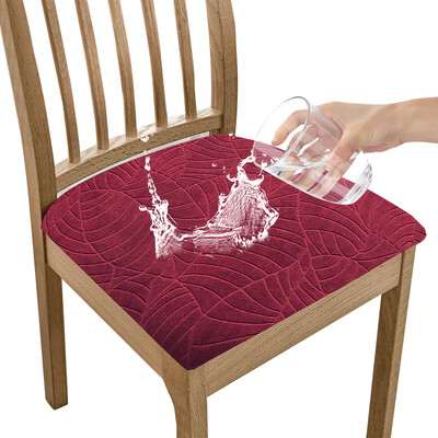 Veekindel Jacquard PU-nahast tool istmepadja kate Söögitoa polster määrdumisvastane ilma seljatoe mööblikaitseta