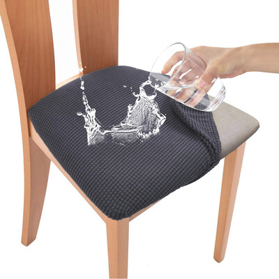 Veekindel Jacquard PU-nahast tool istmepadja kate Söögitoa polster määrdumisvastane ilma seljatoe mööblikaitseta