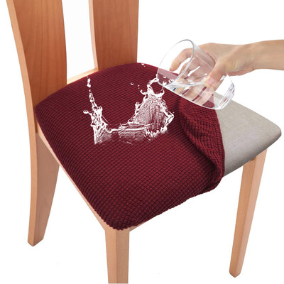 Veekindel Jacquard PU-nahast tool istmepadja kate Söögitoa polster määrdumisvastane ilma seljatoe mööblikaitseta