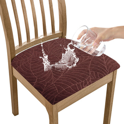 Veekindel Jacquard PU-nahast tool istmepadja kate Söögitoa polster määrdumisvastane ilma seljatoe mööblikaitseta