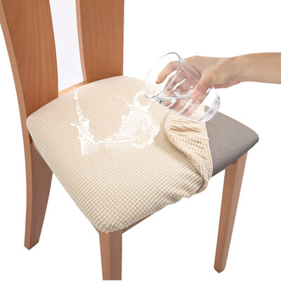 Veekindel Jacquard PU-nahast tool istmepadja kate Söögitoa polster määrdumisvastane ilma seljatoe mööblikaitseta