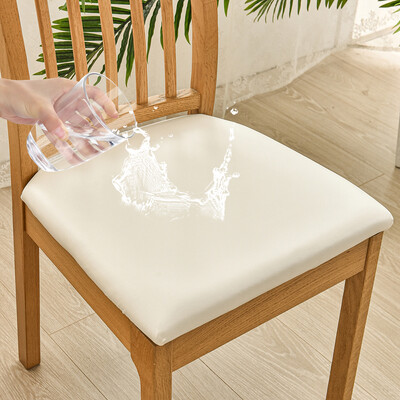 Veekindel Jacquard PU-nahast tool istmepadja kate Söögitoa polster määrdumisvastane ilma seljatoe mööblikaitseta