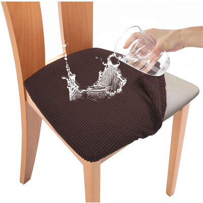 Veekindel Jacquard PU-nahast tool istmepadja kate Söögitoa polster määrdumisvastane ilma seljatoe mööblikaitseta