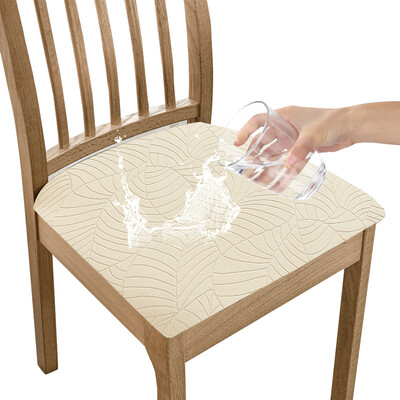 Veekindel Jacquard PU-nahast tool istmepadja kate Söögitoa polster määrdumisvastane ilma seljatoe mööblikaitseta