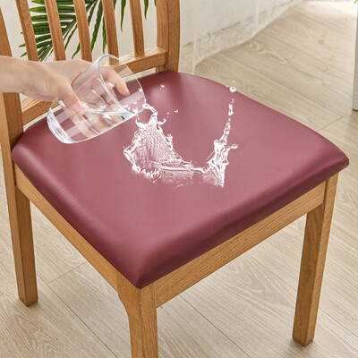 Veekindel Jacquard PU-nahast tool istmepadja kate Söögitoa polster määrdumisvastane ilma seljatoe mööblikaitseta