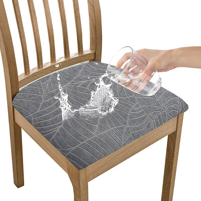 Veekindel Jacquard PU-nahast tool istmepadja kate Söögitoa polster määrdumisvastane ilma seljatoe mööblikaitseta