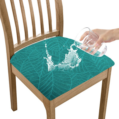 Veekindel Jacquard PU-nahast tool istmepadja kate Söögitoa polster määrdumisvastane ilma seljatoe mööblikaitseta