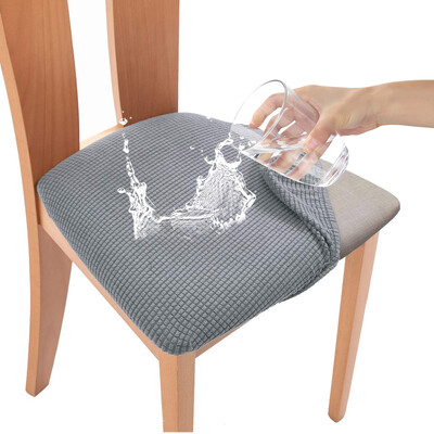 Veekindel Jacquard PU-nahast tool istmepadja kate Söögitoa polster määrdumisvastane ilma seljatoe mööblikaitseta