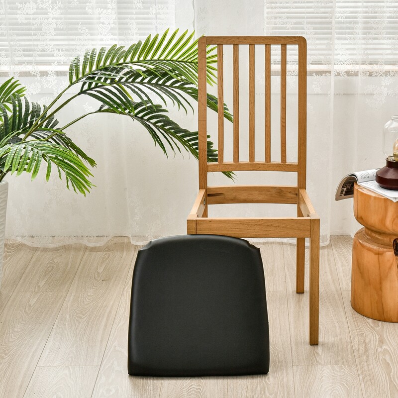 Veekindel Jacquard PU-nahast tool istmepadja kate Söögitoa polster määrdumisvastane ilma seljatoe mööblikaitseta