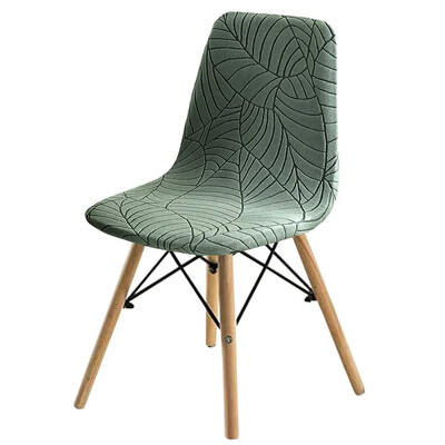 1/2/4/6 vnt. Jacquard Shell kėdės užvalkalas Elastingas berankis kėdės užvalkalas Vienspalvis Elastinis valgomojo sėdynės užvalkalas Namų viešbutis Banketas