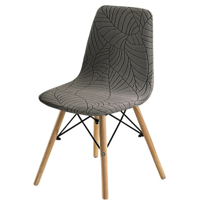 1/2/4/6 vnt. Jacquard Shell kėdės užvalkalas Elastingas berankis kėdės užvalkalas Vienspalvis Elastinis valgomojo sėdynės užvalkalas Namų viešbutis Banketas