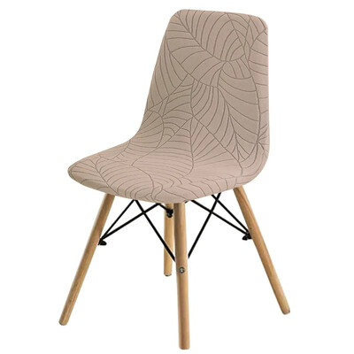 1/2/4/6 vnt. Jacquard Shell kėdės užvalkalas Elastingas berankis kėdės užvalkalas Vienspalvis Elastinis valgomojo sėdynės užvalkalas Namų viešbutis Banketas