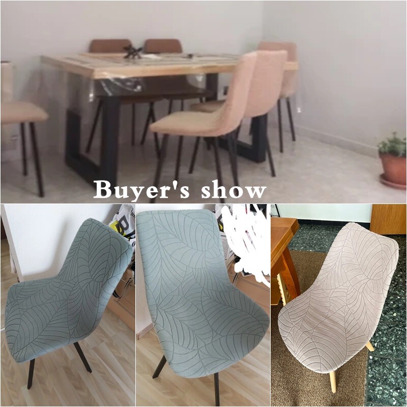 1/2/4/6 τεμ. Ζακάρ κάλυμμα καρέκλας Shell Stretch Chairless Slipcover Μονόχρωμο ελαστικό κάλυμμα καθίσματος τραπεζαρίας Home Hotel Banquet