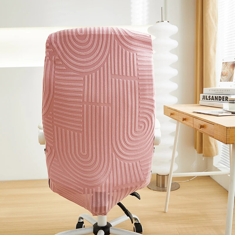 1 tk Jacquard kontoritooli katted elastsed Alii-ga arvutitoolid katted ühevärvilised pöörlevad tooli ümbris, mis kaitseb