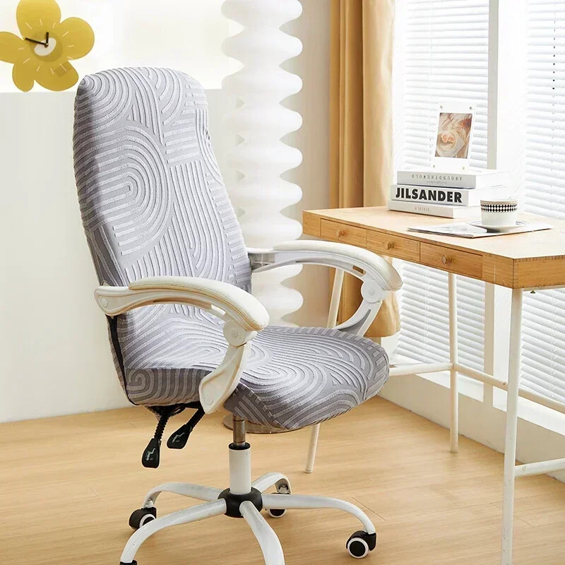 1 tk Jacquard kontoritooli katted elastsed Alii-ga arvutitoolid katted ühevärvilised pöörlevad tooli ümbris, mis kaitseb