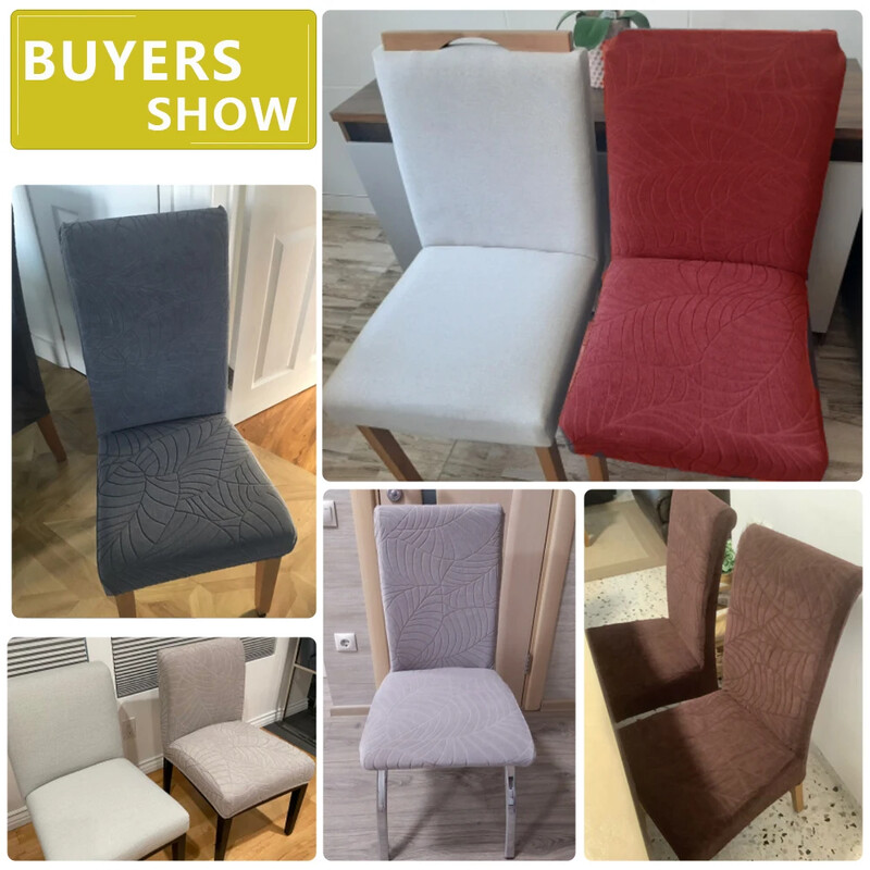 1 tk veekindlad žakaarvärvi toolikatted, elastsed söögitoa tooliümbrise kaitsed köögi hotelli pulmade banketikontori jaoks