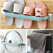 Επιτοίχια θήκη για πετσέτες μπάνιου Αυτοκόλλητη κρεμάστρα πετσετών Μπάρα τουαλέτας Κρεμάστρα μαντηλάκια κουζίνας Γάντζος τοίχου Organizer αποθήκευσης