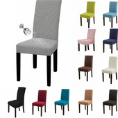 Ζακάρ Κάλυμμα Καρέκλας Αδιάβροχο Ρυθμιζόμενο Κάλυμμα Τραπεζαρίας Υφασμάτινο Κάλυμμα Καρέκλας Αποσπώμενο για Δείπνο Γραφείο Κουζίνα Σπίτι