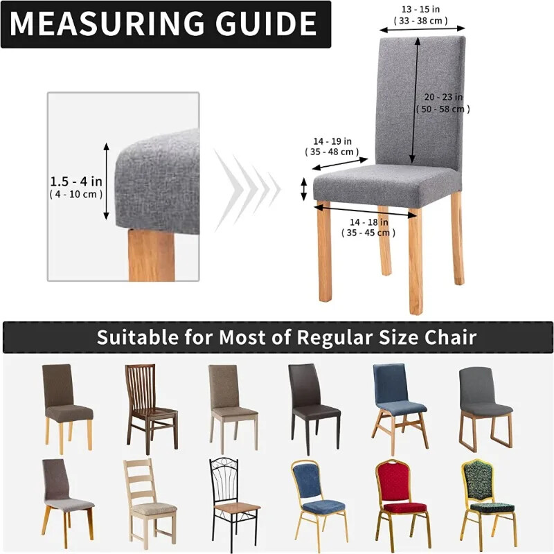 Ζακάρ Κάλυμμα Καρέκλας Αδιάβροχο Ρυθμιζόμενο Κάλυμμα Τραπεζαρίας Υφασμάτινο Κάλυμμα Καρέκλας Αποσπώμενο για Δείπνο Γραφείο Κουζίνα Σπίτι