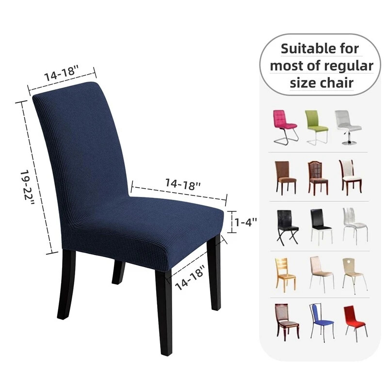 Ζακάρ Κάλυμμα Καρέκλας Αδιάβροχο Ρυθμιζόμενο Κάλυμμα Τραπεζαρίας Υφασμάτινο Κάλυμμα Καρέκλας Αποσπώμενο για Δείπνο Γραφείο Κουζίνα Σπίτι