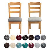 1 ΤΕΜ. Αδιάβροχο κάλυμμα καρέκλας τραπεζαρίας Καλύμματα καθισμάτων ζακάρ μονόχρωμο αφαιρούμενα ελαστικά καλύμματα μαξιλαριών για το σπίτι του ξενοδοχείου