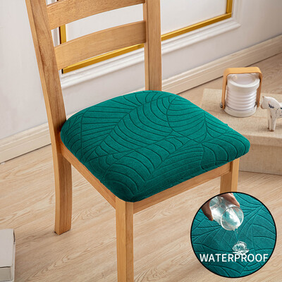 1 ΤΕΜ. Αδιάβροχο κάλυμμα καρέκλας τραπεζαρίας Καλύμματα καθισμάτων ζακάρ μονόχρωμο αφαιρούμενα ελαστικά καλύμματα μαξιλαριών για το σπίτι του ξενοδοχείου