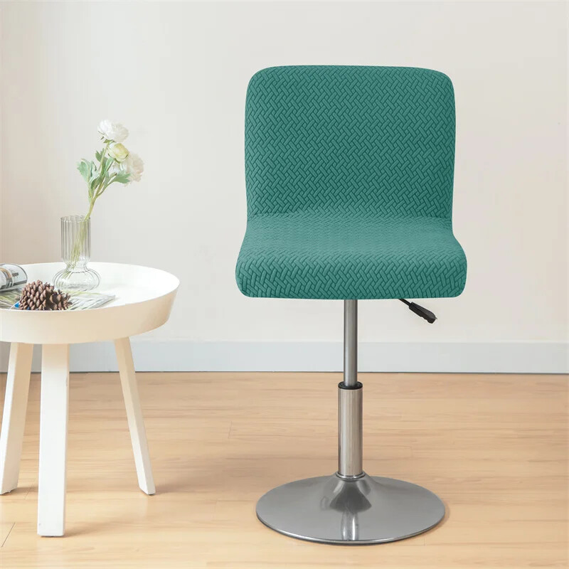 Ζακάρ ελαστικό κάλυμμα καρέκλας σκαμπό μπαρ Μικρού μεγέθους Κοντό κάλυμμα καρέκλας πλάτης για τραπεζαρία Κάλυμμα καθίσματος σκαμπώ κουζίνας τεντωμένο