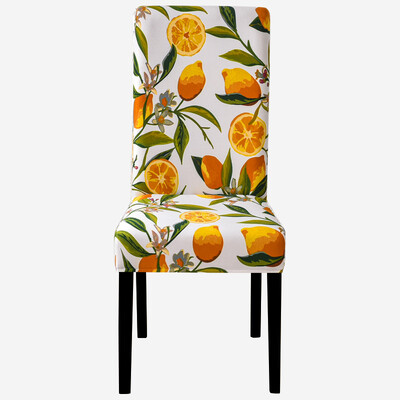 Τυπωμένο Κάλυμμα Καρέκλας Ελαστικό Κάλυμμα Καθίσματος Κουζίνας Stretch Spandex Καλύμματα Καρέκλας Τραπεζαρίας Δείπνο Ξενοδοχείου Γάμου Πλενόμενο 1τμχ