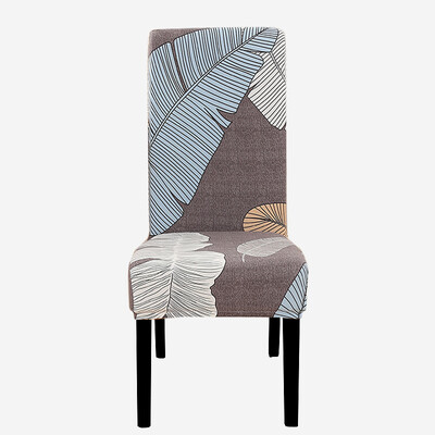 Τυπωμένο Κάλυμμα Καρέκλας Ελαστικό Κάλυμμα Καθίσματος Κουζίνας Stretch Spandex Καλύμματα Καρέκλας Τραπεζαρίας Δείπνο Ξενοδοχείου Γάμου Πλενόμενο 1τμχ