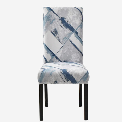 Τυπωμένο Κάλυμμα Καρέκλας Ελαστικό Κάλυμμα Καθίσματος Κουζίνας Stretch Spandex Καλύμματα Καρέκλας Τραπεζαρίας Δείπνο Ξενοδοχείου Γάμου Πλενόμενο 1τμχ