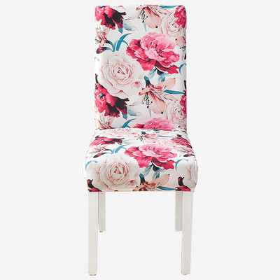 Τυπωμένο Κάλυμμα Καρέκλας Ελαστικό Κάλυμμα Καθίσματος Κουζίνας Stretch Spandex Καλύμματα Καρέκλας Τραπεζαρίας Δείπνο Ξενοδοχείου Γάμου Πλενόμενο 1τμχ