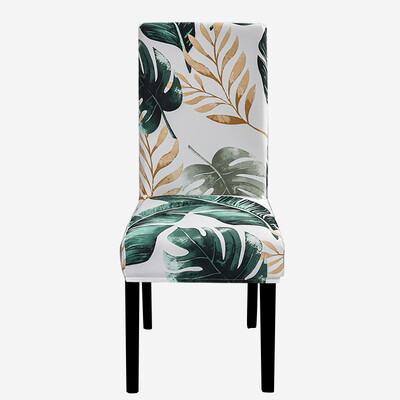 Τυπωμένο Κάλυμμα Καρέκλας Ελαστικό Κάλυμμα Καθίσματος Κουζίνας Stretch Spandex Καλύμματα Καρέκλας Τραπεζαρίας Δείπνο Ξενοδοχείου Γάμου Πλενόμενο 1τμχ