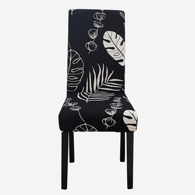 Τυπωμένο Κάλυμμα Καρέκλας Ελαστικό Κάλυμμα Καθίσματος Κουζίνας Stretch Spandex Καλύμματα Καρέκλας Τραπεζαρίας Δείπνο Ξενοδοχείου Γάμου Πλενόμενο 1τμχ