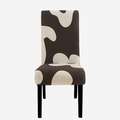 Τυπωμένο Κάλυμμα Καρέκλας Ελαστικό Κάλυμμα Καθίσματος Κουζίνας Stretch Spandex Καλύμματα Καρέκλας Τραπεζαρίας Δείπνο Ξενοδοχείου Γάμου Πλενόμενο 1τμχ