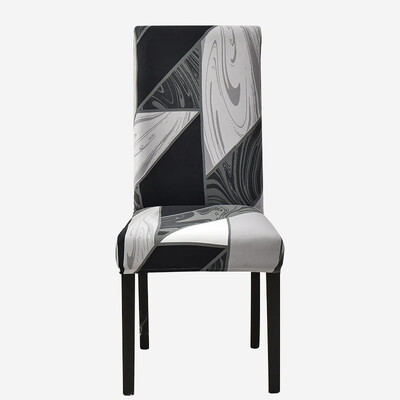 Τυπωμένο Κάλυμμα Καρέκλας Ελαστικό Κάλυμμα Καθίσματος Κουζίνας Stretch Spandex Καλύμματα Καρέκλας Τραπεζαρίας Δείπνο Ξενοδοχείου Γάμου Πλενόμενο 1τμχ