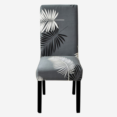 Τυπωμένο Κάλυμμα Καρέκλας Ελαστικό Κάλυμμα Καθίσματος Κουζίνας Stretch Spandex Καλύμματα Καρέκλας Τραπεζαρίας Δείπνο Ξενοδοχείου Γάμου Πλενόμενο 1τμχ