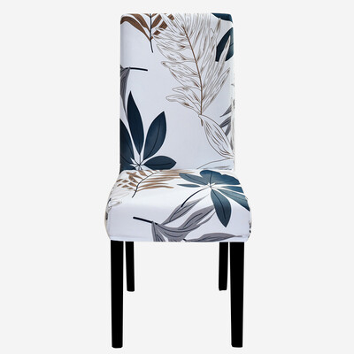 Τυπωμένο Κάλυμμα Καρέκλας Ελαστικό Κάλυμμα Καθίσματος Κουζίνας Stretch Spandex Καλύμματα Καρέκλας Τραπεζαρίας Δείπνο Ξενοδοχείου Γάμου Πλενόμενο 1τμχ