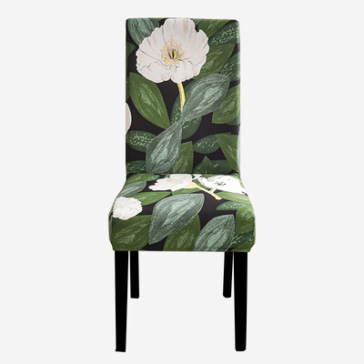 Τυπωμένο Κάλυμμα Καρέκλας Ελαστικό Κάλυμμα Καθίσματος Κουζίνας Stretch Spandex Καλύμματα Καρέκλας Τραπεζαρίας Δείπνο Ξενοδοχείου Γάμου Πλενόμενο 1τμχ