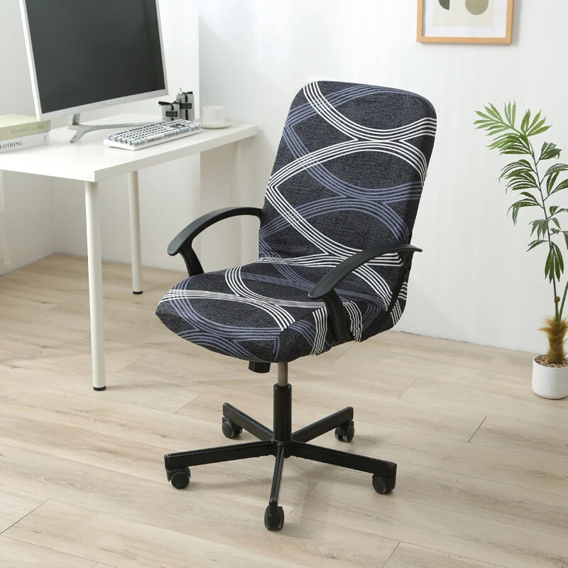 Καλύμματα καρέκλας γραφείου υπολογιστή γραφείου Προστατευτικό πολυθρόνας Μαύρο Μπλε Λευκό Υψηλής ποιότητας Σώμα De Chaise Συμπεριλαμβάνονται καλύμματα μπράτσου για παίκτες