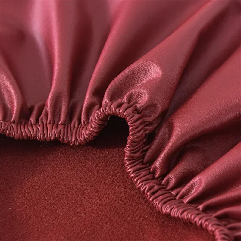 PU Δερμάτινο στρογγυλό κάλυμμα σκαμπό Αδιάβροχο ελαστικό ανυψωτικό καλύμματα υποπόδιο 360 μοιρών All Inclusive Κάλυμμα μαξιλαριού καθίσματος καρέκλας μπαρ