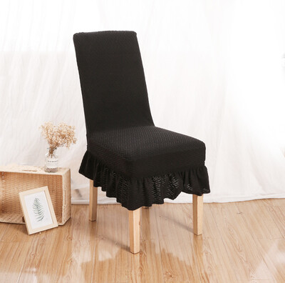 Κάλυμμα καρέκλας τραπεζαρίας φούστας Ζακάρ ελαστικό μαλακό κάλυμμα καθίσματος Αντι-βρώμικο σκαμπό κάλυμμα κατάλληλο για κιτ κατοικίδιων διακοσμήσεων καθιστικού σπιτιού