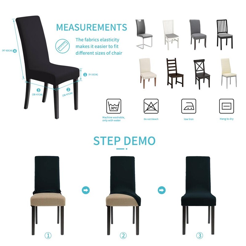 Eemaldatav libisemisvastane kate määrdunud istme toolikatted Spandex köögi kate banketi pulma õhtusöögi jaoks restorani Housse De Chaise