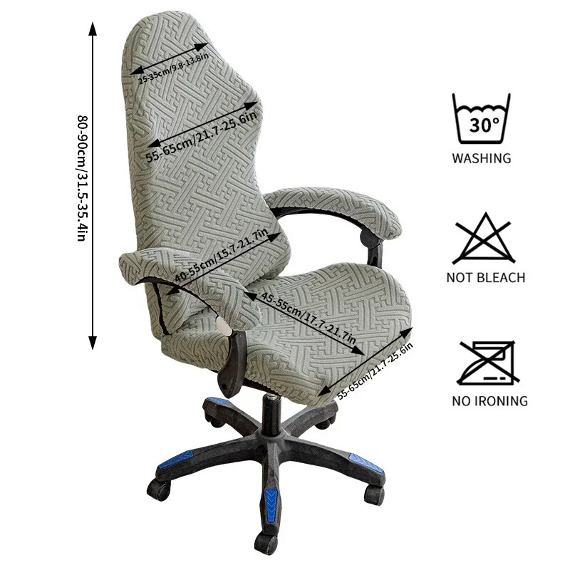 Καλύμματα καρέκλας Jacquard Gaming Ελαστικά Καλύμματα καρέκλες γραφείου Κάλυμμα πολυθρόνας Slipcover για υπολογιστή Καλύμματα καρέκλας υπολογιστή με καλύμματα υποβραχιόνιου