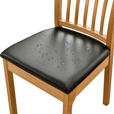 Αδιάβροχο κάλυμμα καρέκλας τραπεζαρίας PU Δερμάτινη θήκη καθίσματος Κάλυμμα καρέκλας για δείπνο ξενοδοχείου Wedding Home Funda Silla Escritorio